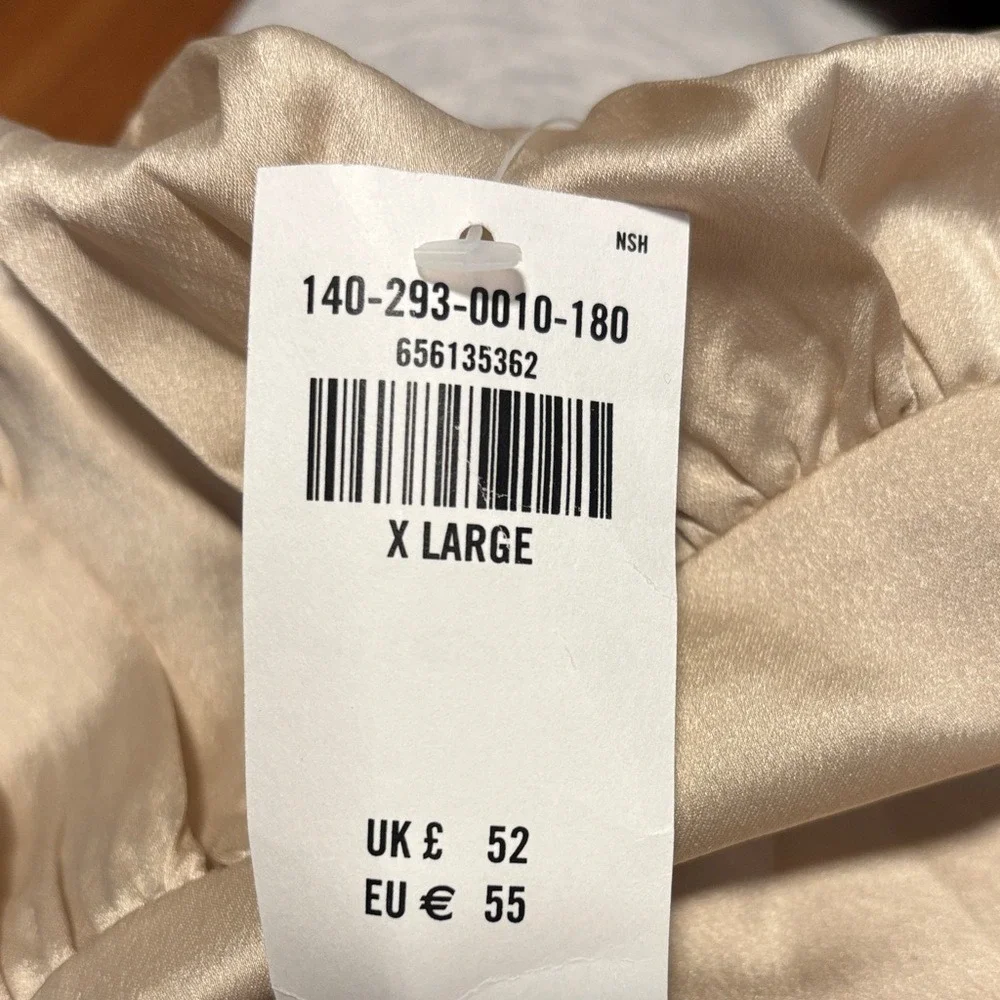 NWT Abercrombie &‎ Fitch Puff Sleeve Satin Corset Blouse Glam Party